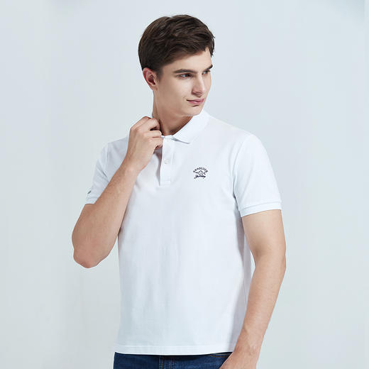 GOOD LUCK/德鲨弹力棉质多彩净色休闲舒适短袖T恤LY13138 商品图4