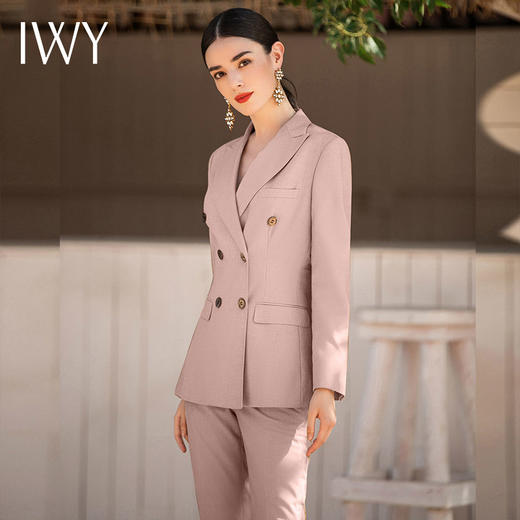 IWY/名媛粉色西装套装高级感正装春夏2022新款美容院工作服女士职业装 CP1522 商品图4