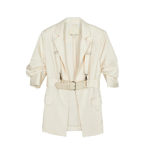 谜底2022春新款西服通勤气质帅气修身分袖西装外套女221MW0181 商品图4