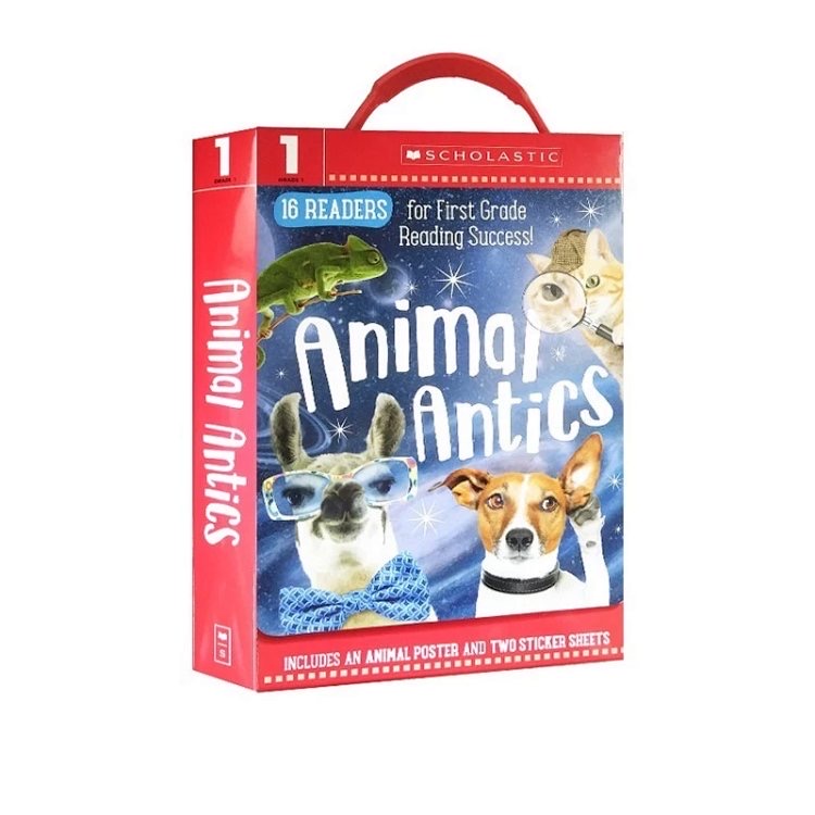 【宝莉爹书单·4-8岁】Early Learners 16册盒装 E-J Reader - Animals Antics 学乐英文奇趣动物系列绘本
