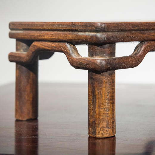 清 花梨木圆包圆罗锅枨案中案摆件 商品图1