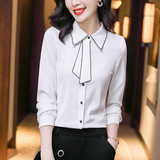 2022春装新款别致设计感小众轻熟长袖衬衣  TR-LXH89028 商品图1