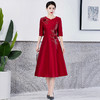 新款高贵优雅婚礼日常旗袍连衣裙  WXG-8383 商品缩略图0