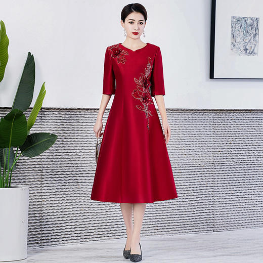 新款高贵优雅婚礼日常旗袍连衣裙  WXG-8383 商品图0