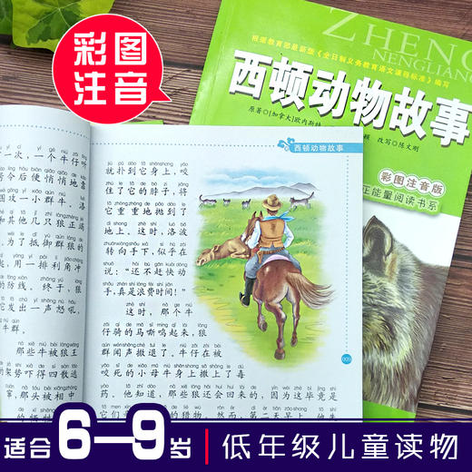 西顿动物故事(彩图注音版) 6-7-8-9岁儿童课外书小学生一年级读故事书二年三年级课外读物书籍正能量阅读书系班主任推荐正版 商品图1