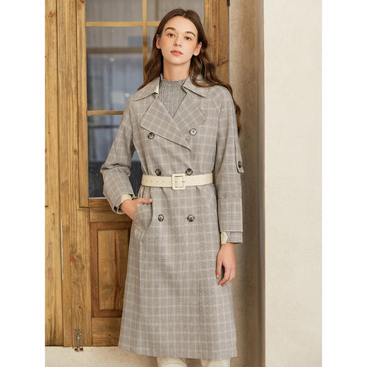 Famecoco范可儿气质风衣外套收腰高端中长款F195AA012 商品图2