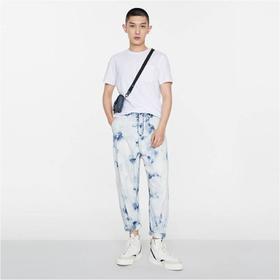 4楼九牧王JOEONE服饰男装春锥形版钴蓝牛仔裤HJ1B16216