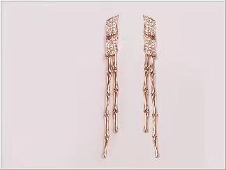 【2F】迪韵18k金钻石耳钉 商品图0