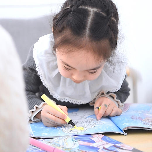 公主涂画书 女孩涂画书 共6册童话公主仙女 幼儿童图画书美少女公主涂色书3-4-5-6岁幼儿启蒙简笔画大全宝宝绘画本启蒙学画涂色书 商品图1