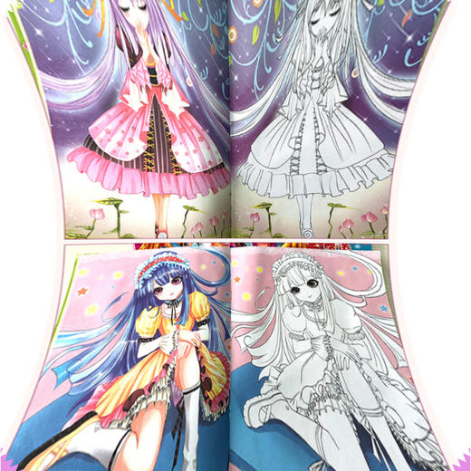 共3本公主涂色 第一辑 儿童画画书入门美少女涂色书填色本 幼儿园小学生绘画公主书画册 2-3-6-7岁幼儿涂鸦绘画启蒙教材初学者女孩 商品图2