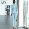 IWY/气质天蓝色绑带西装套装女2022新款时尚播音主持美容院通勤工作服 CP1490 商品缩略图3