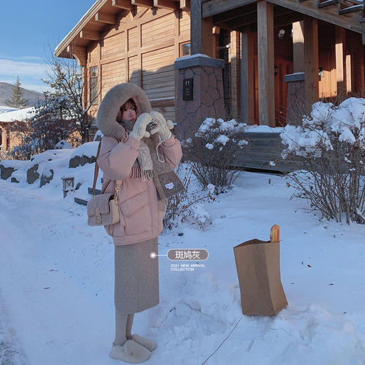 金蘑菇菇【巧克力色XS半裙】保暖有厚度的梦中情裙！承包冬日轻优雅甜 商品图3