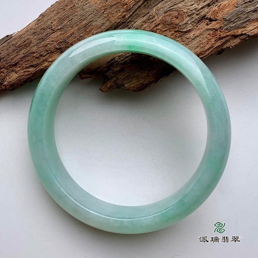 派瑞翡翠 翡翠手镯 糯种 绿色 商品图3
