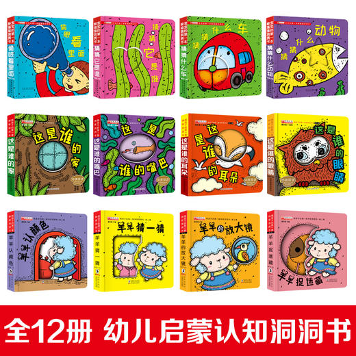 全套12册洞洞书这是谁的眼睛 偷偷看里面系列绘本婴儿宝宝书籍撕不烂早教认知立体翻翻书 到0-1-2-3-6岁启蒙彩色卡片儿童正版图书 商品图1