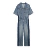 谜底2022春新款连体衣棉质牛仔工装风中性短袖连体裤女221MK0033 商品缩略图4