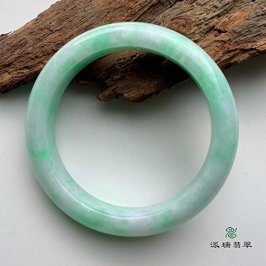派瑞翡翠 翡翠手镯 糯种 绿色 商品图1