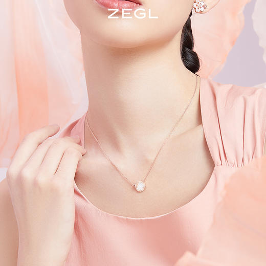 ZEGL设计师春日樱花系列925纯银花朵项链女轻奢小众锁骨链配饰品 商品图1