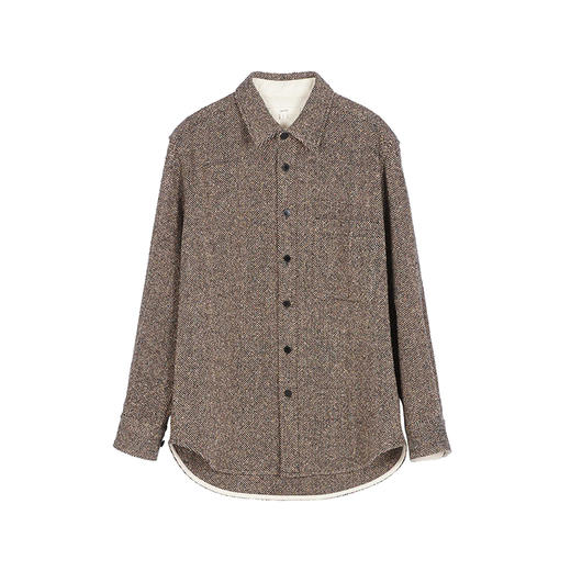 WHM 杂点粗花呢长袖衬衫 商品图0