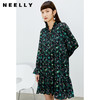 NEELLY纳俪气质立领系带碎花连衣裙2022新款春夏泡泡袖中长裙韩版N22031Y01136 商品缩略图2
