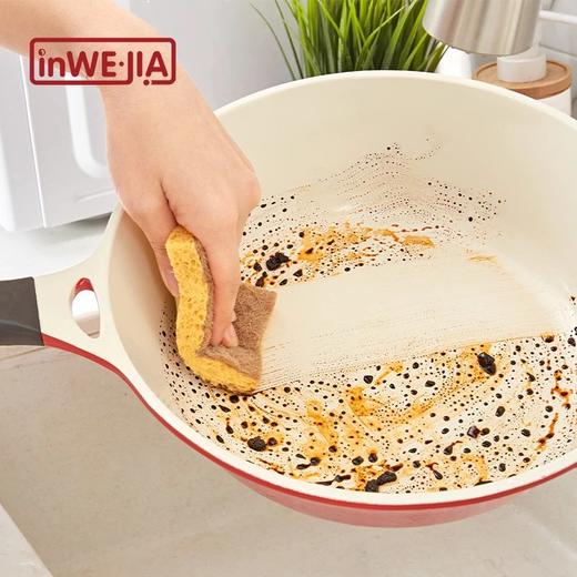 【一冲即净 ，油污分离！】inwejia椰丝木浆棉百洁布，吸水不沾油，耐磨耐用，去除顽固污渍~头疼的厨房清洁，终于有救了！ 商品图8