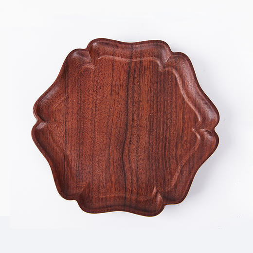 六角花边盘形杯垫° 酸枝&紫光檀8*8.5cm 商品图0