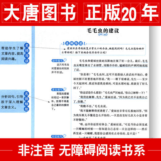 爱丽丝漫游奇境记梦游仙境正版无障碍阅读课外书8-12岁儿童三年级四年级小学生五六年级课外故事书籍经典文学名著9-15岁读物书 商品图2