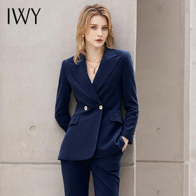 IWY/藏青色高端职业装时尚气质西装职场商务套装售楼部工作服面试正装 CP12123