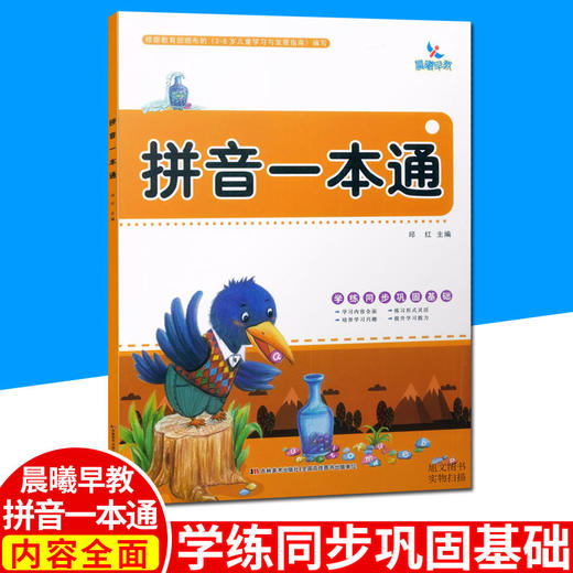 晨曦早教 拼音+数学+识字一本通套装 学练同步巩固基础 幼教培训书籍教材 幼儿园大班升小学幼小衔接教材 学练同步学前准备一本通 商品图1
