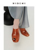 HIDEMI 极简露趾设计感牛皮流线型高跟鞋 白色/焦糖色 商品缩略图6