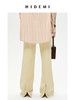HIDEMI 显瘦高腰拉长感微阔腿宽松长裤 奶油黄/深棕 商品缩略图10