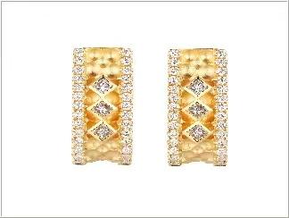 【2F】迪韵18k金钻石耳钉 商品图0