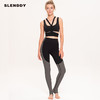 slenddy  Magical 瑜伽拼接踩脚长裤女高腰弹力提臀运动裤 S6203 商品缩略图3