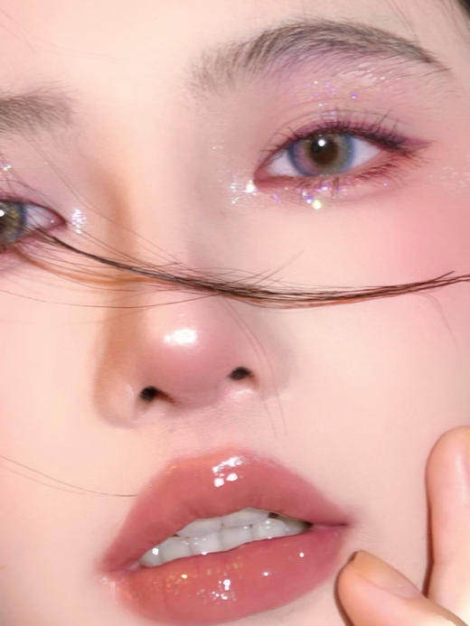 【年抛】蓝礁湖金蓝
Hollygirl  | 中直径14.2，着色13.3 | 【同品牌多副更划算,选款完整色板在详情页】，非离子 | 蓝色金粉 商品图5