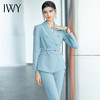 IWY/气质天蓝色绑带西装套装女2022新款时尚播音主持美容院通勤工作服 CP1490 商品缩略图4