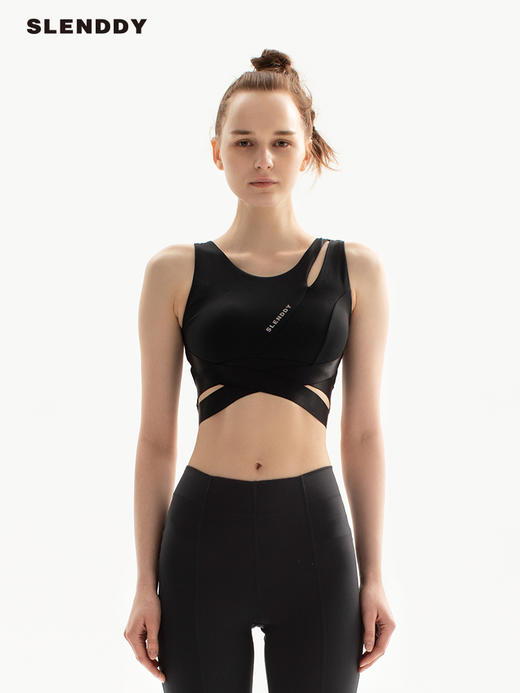slenddy Viola 交叉美背高强度运动内衣无钢圈运动瑜伽文胸S8210 商品图0