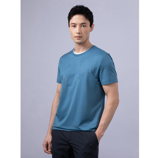 GOOD LUCK/德鲨棉质微弹烫钻印花时尚圆领短袖T恤LY13558 商品图6