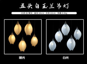 5头白玉兰吊灯（运费自理）