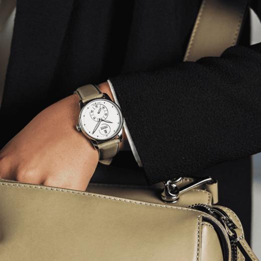 宇联（UNION GLASHÜTTE）德国手表赛丽丝系列小牛皮女士白色小秒针机械腕表 D013.228.16.011.00 商品图4