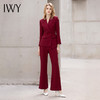 IWY/红色阔腿裤西装套装女士英伦风时尚干练总裁职业装主持人商务正装C11358+P30358 商品缩略图3