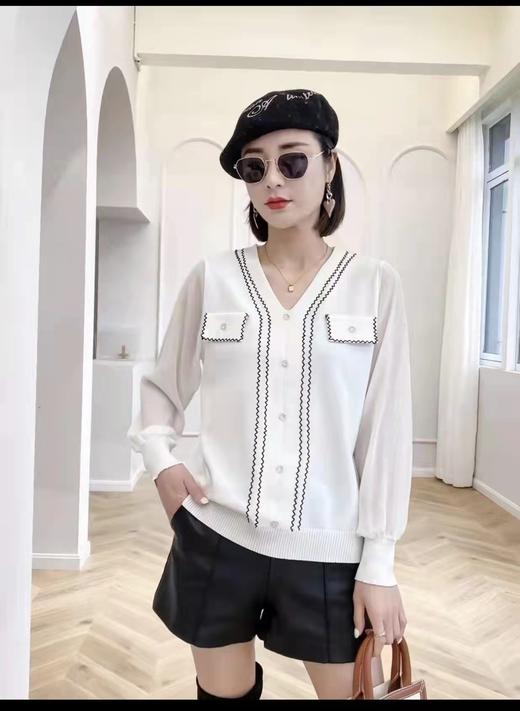 针织蕾丝小衫 货号2241 商品图0