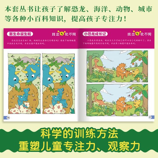 专注力训练游戏书 找不同（全8册）八大主题，趣味玩法，提升孩子专注力 商品图3
