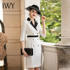 IWY/高端西装连衣裙女士职业气质七分袖工作服时尚播音艺考主持人正装Q643 商品缩略图0