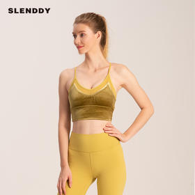 slenddy Swan 丝绒运动内衣女瑜伽健身文胸细肩带文胸S8008