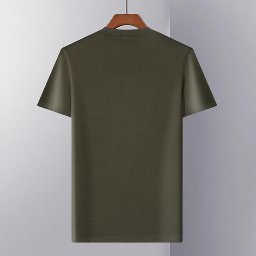 【全棉透气】罗蒙男士t恤简约休闲舒适柔软通勤百搭经典圆领短袖t恤 商品图3