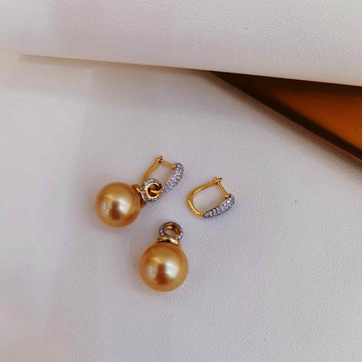 1F金鸿珍珠 金珍珠耳饰 商品图0