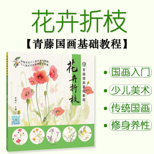 青藤国画基础教程 正版国画初学者入门书 花卉折枝 零基础写意自学入门书籍 小学生儿童学画国画教材 初级儿童美术基础教程 商品图0