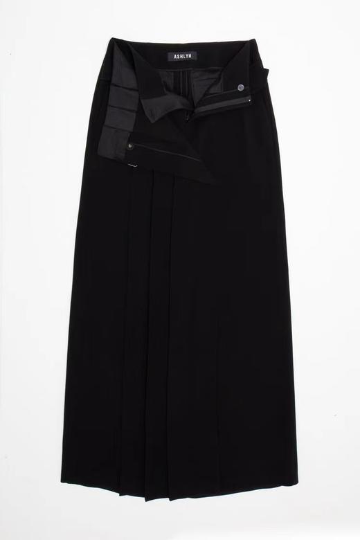 Ashlyn  黑色DEVIKA不对称百褶裙裤 商品图5