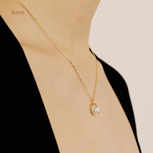 预售|PUVOS普沃斯新款 复古天然zhen珠轻奢5A锆石镶嵌时尚气质百搭高级感项链 .潮快闪[福利品] 商品图8