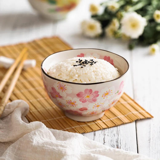 樱花季·日本进口ceramic蓝美浓烧饭碗釉下彩 商品图5