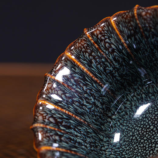 龙德堂陶艺 范泽锋烧 星月 天目盏《羽冠-大》 (库存请咨询客服) 商品图2